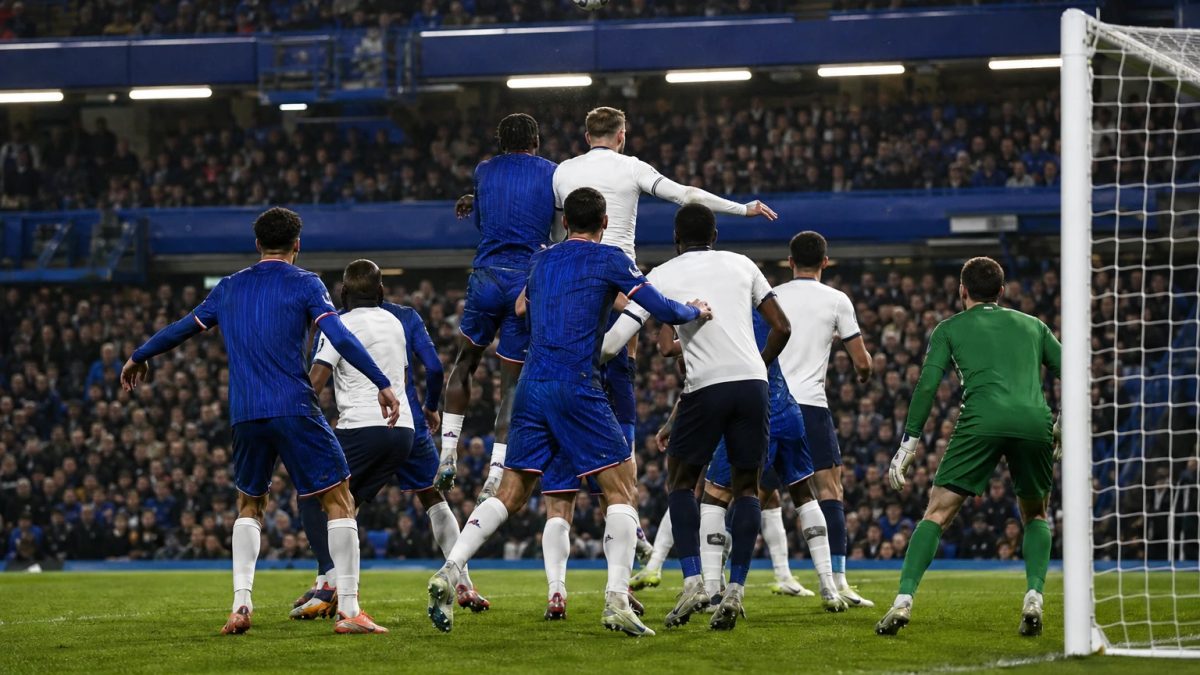 Football scene accompanying: Chelsea Tottenham set-piece battle turns on late Stamford Bridge corner