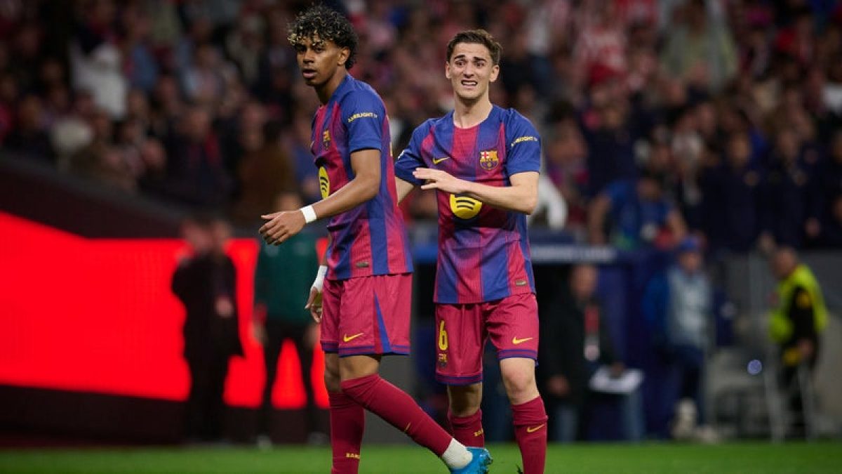 Barcelona midfielder Gavi during a match as Ballon d’Or discussion builds before the Clasico