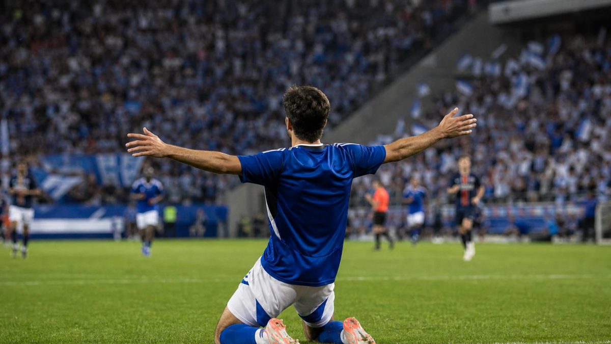 Football scene accompanying: Gio Reyna Strasbourg momentum grows after goal against PSG