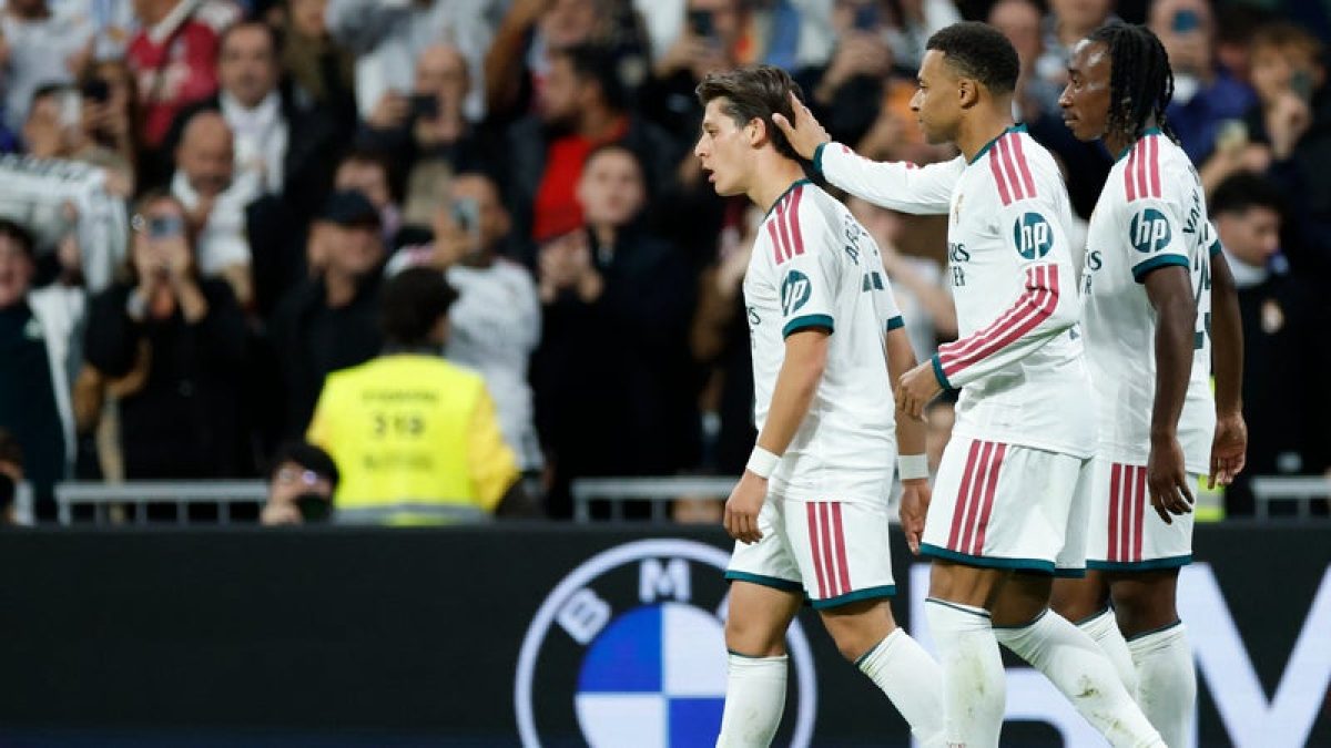 Endrick and Kylian Mbappé preparing for Real Madrid against Sevilla in Liga